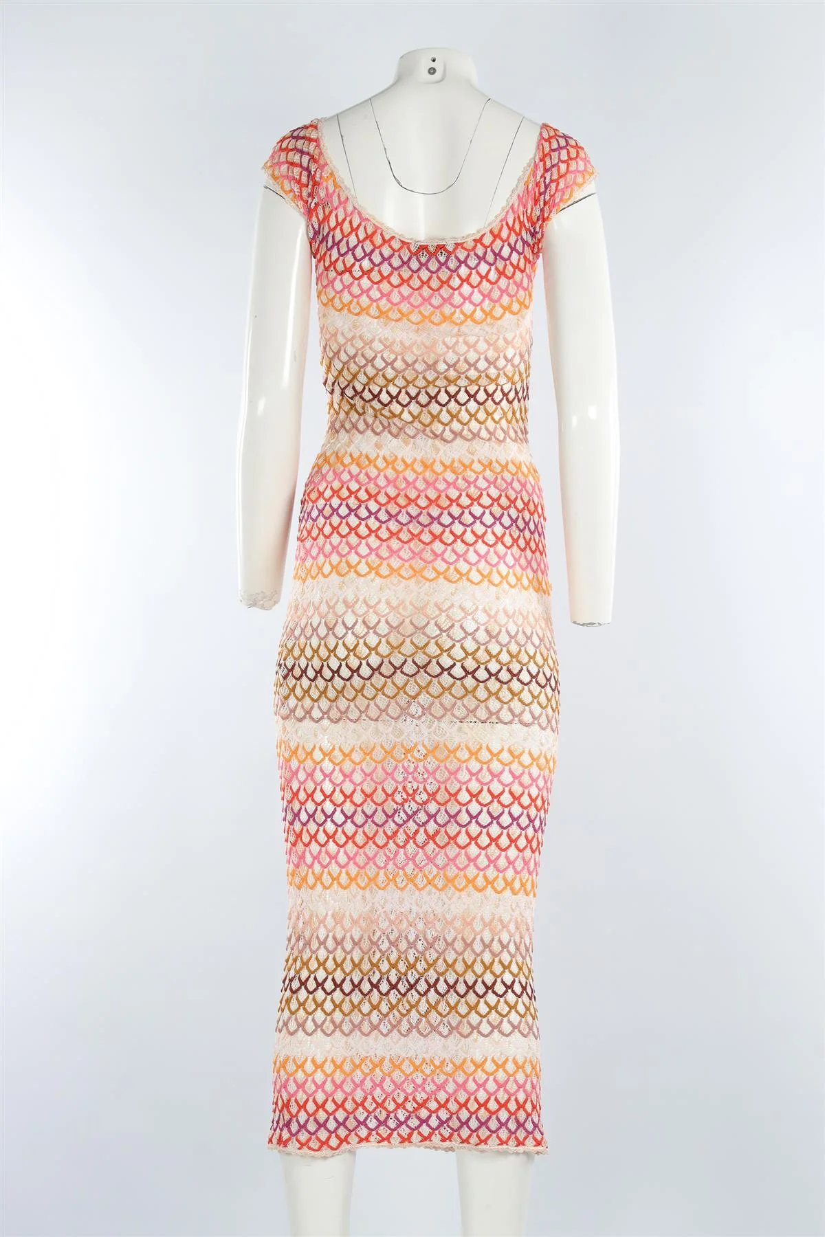 MISSONI MARE MULTI CROCHET MAXI DRESS IT 42 UK 10 - Image 4