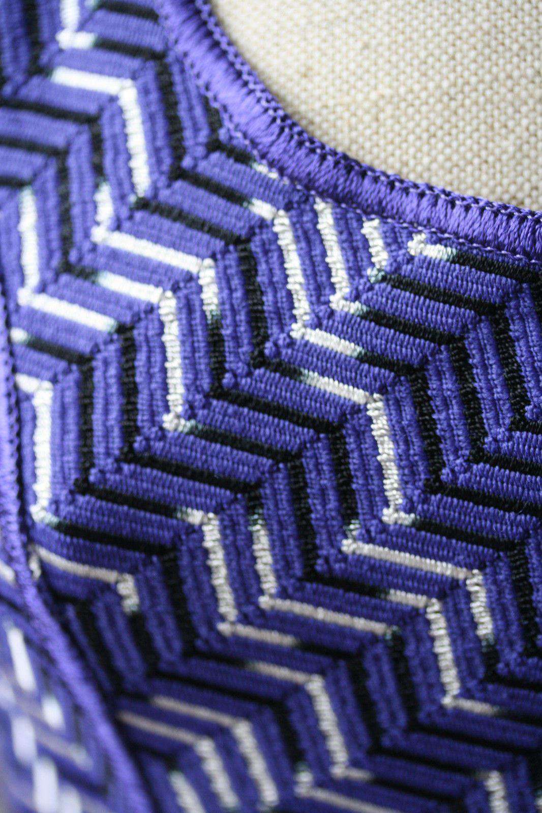 MISSONI MARE ZIGZAG PURPLE BACKLESS SWIM DRESS IT 40 UK 8 - Image 6