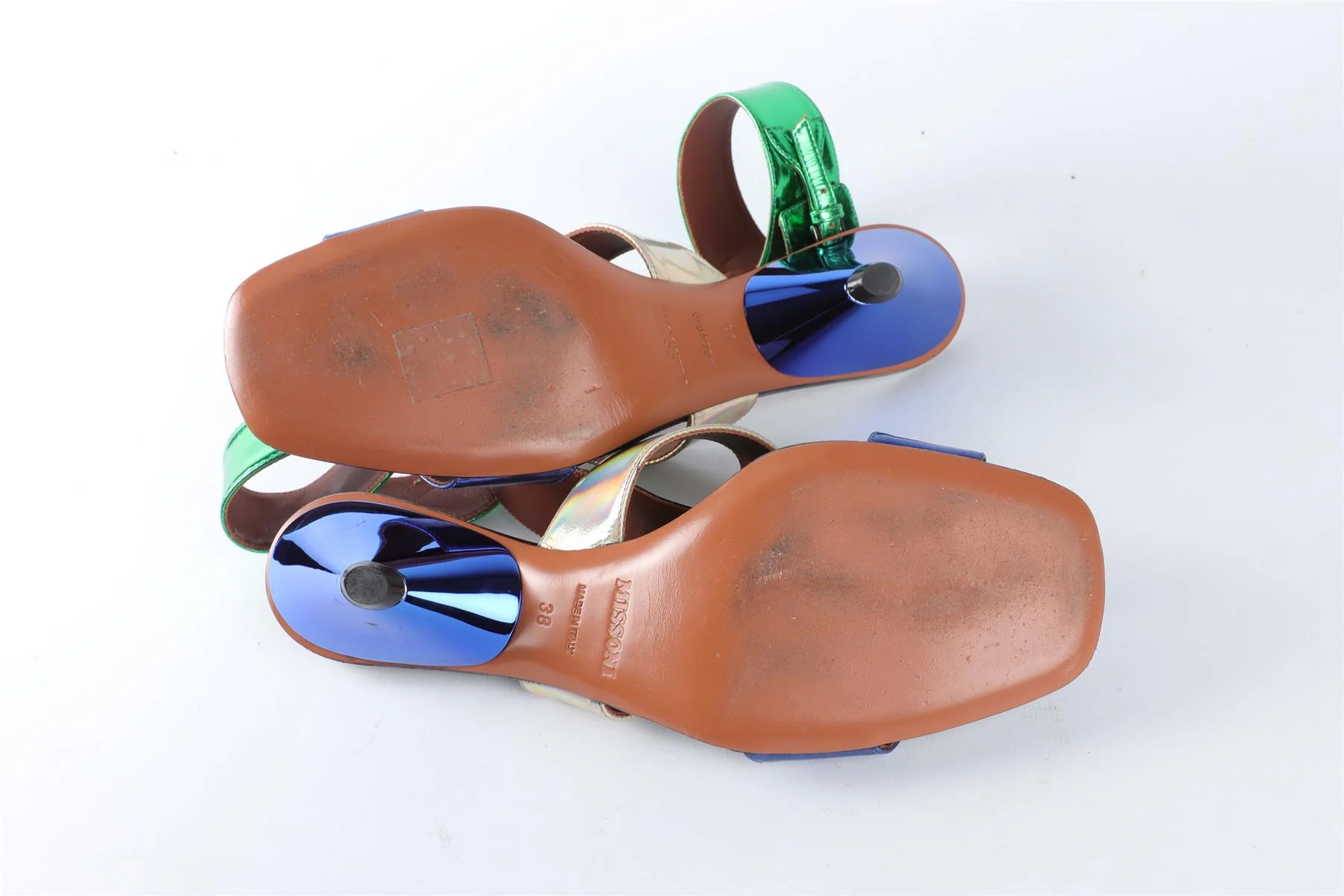 MISSONI MULTI LEATHER SANDALS EU 38 UK 5 US 8 - Image 6