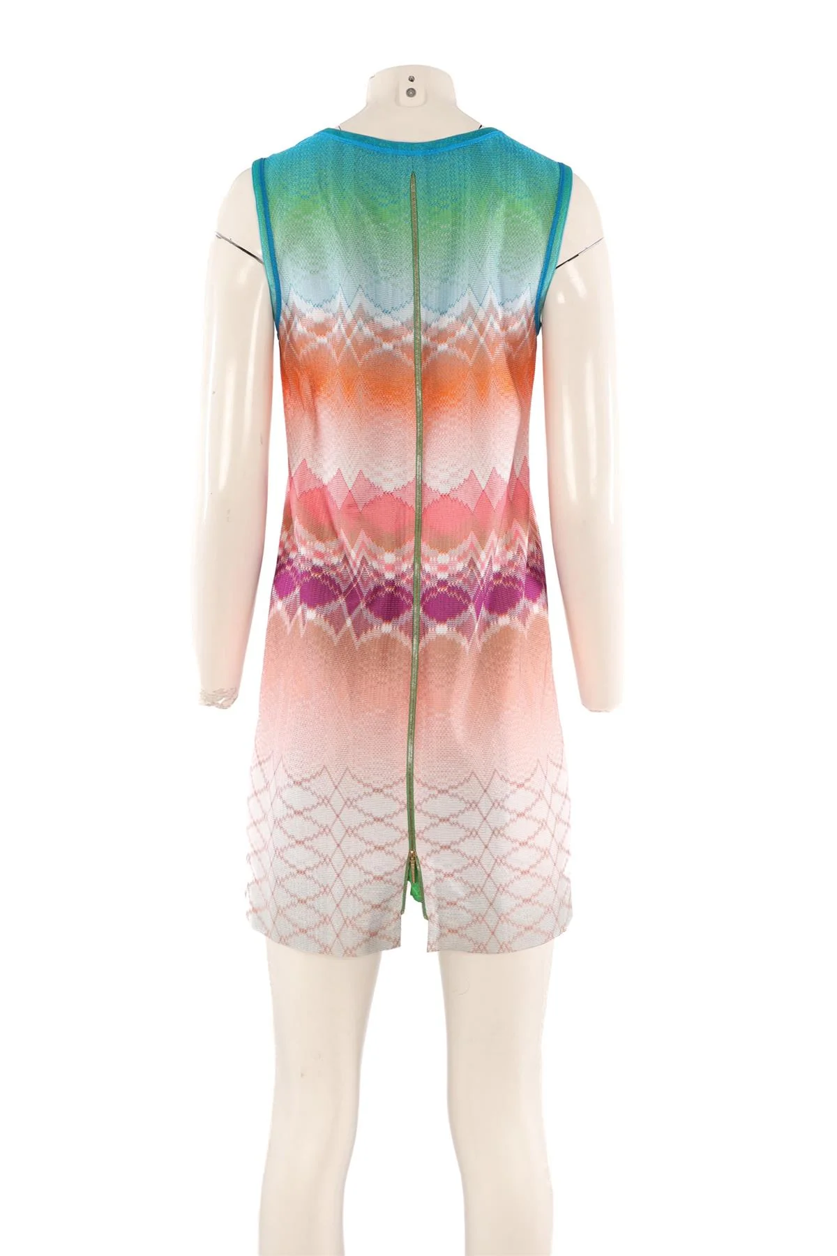 MISSONI MULTI SILK MINI DRESS IT 42 UK 10 - Image 4
