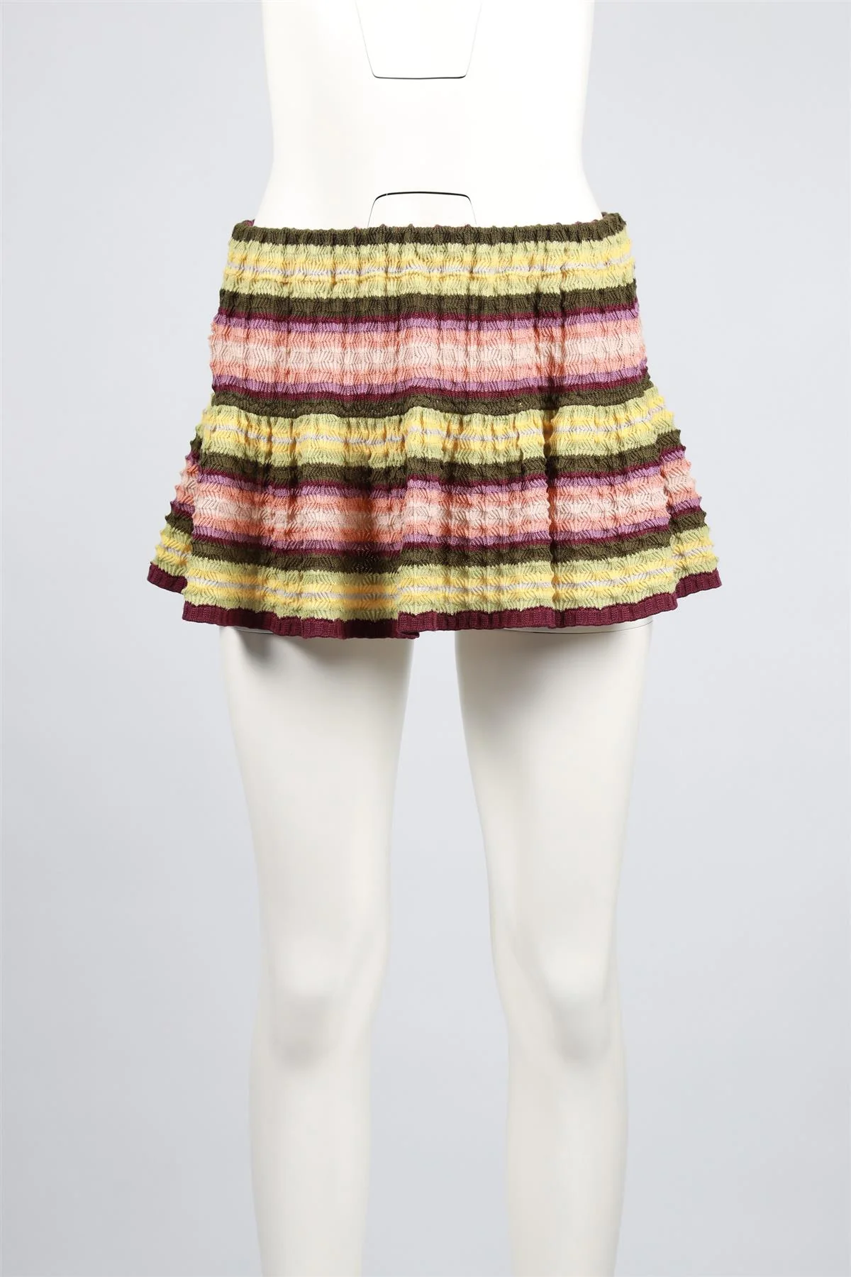 MISSONI MULTICOLOUR WOOL MINI SKIRT IT 38 UK 6 - Image 2