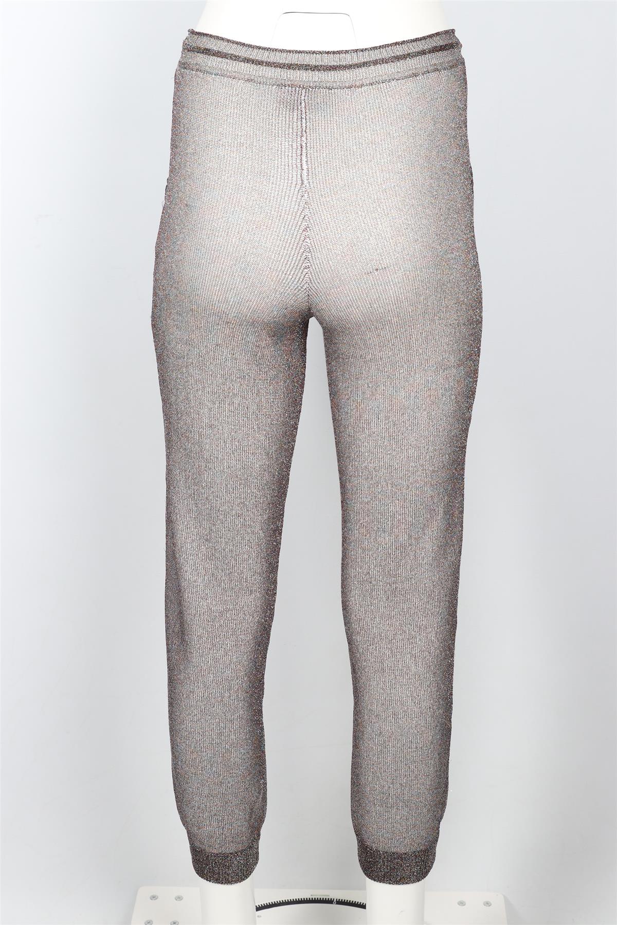 MISSONI MULTICOLOURED WOOL BLEND TRACK PANTS IT 38 UK 6 - Image 4