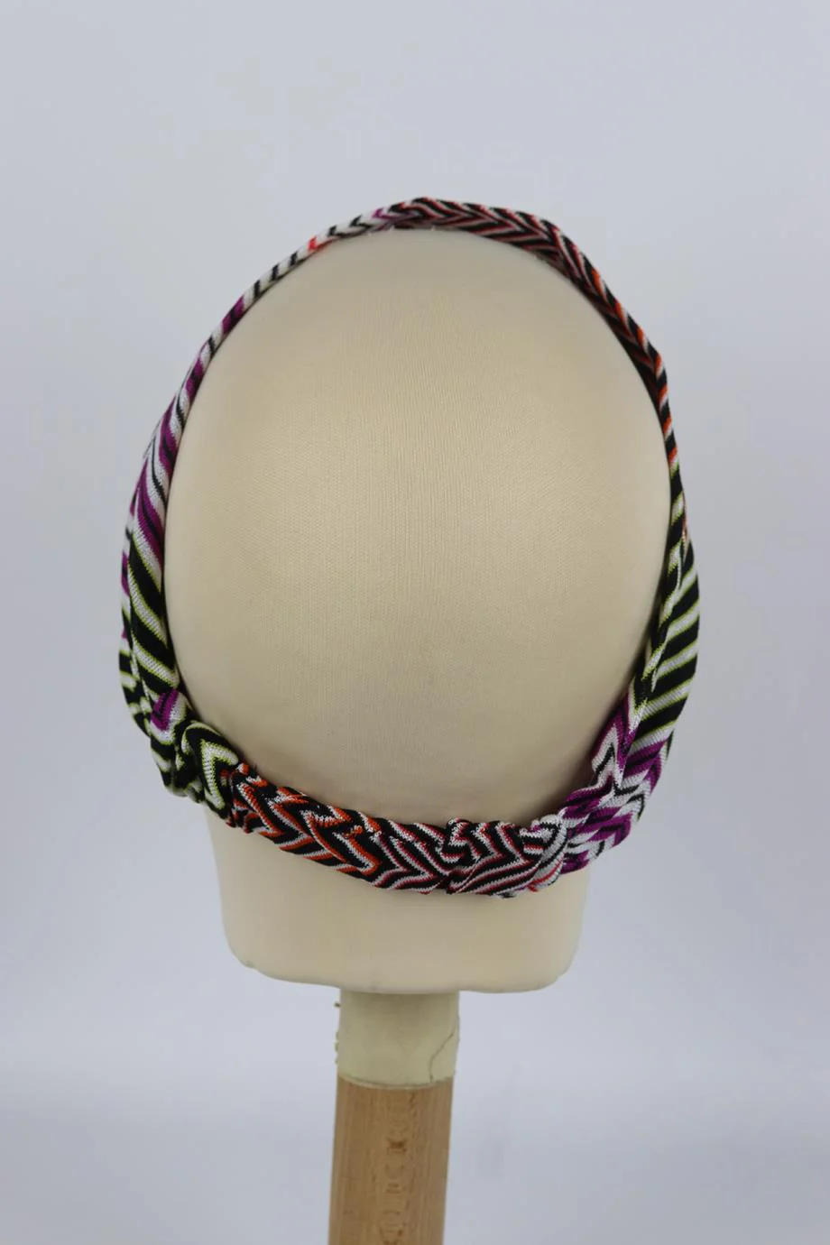 MISSONI STRIPED CROCHET KNIT HEADBAND ONE SIZE - Image 5