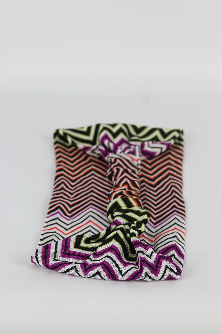 MISSONI STRIPED CROCHET KNIT HEADBAND ONE SIZE - Image 6