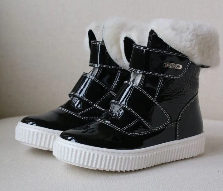 MISSOURI BABY GIRLS BLACK PATENT LEATHER BOOTS EU 23 UK 6 - Image 5