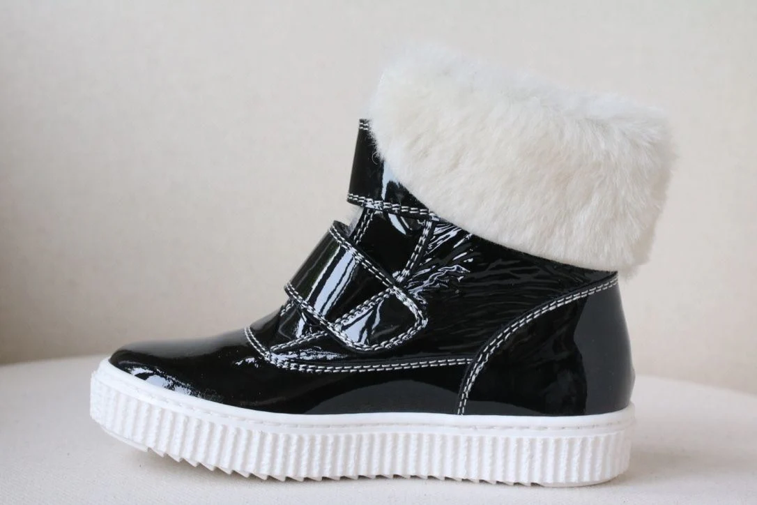 MISSOURI BABY GIRLS BLACK PATENT LEATHER BOOTS EU 23 UK 6 - Image 6
