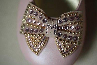 MISSOURI GIRLS PINK LEATHER BOW SHOES EU 24 UK 7 - Image 5