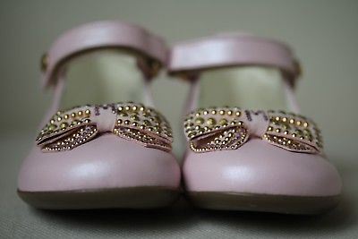 MISSOURI GIRLS PINK LEATHER BOW SHOES EU 24 UK 7 - Image 3