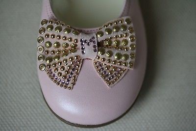 MISSOURI GIRLS PINK LEATHER BOW SHOES EU 24 UK 7 - Image 5