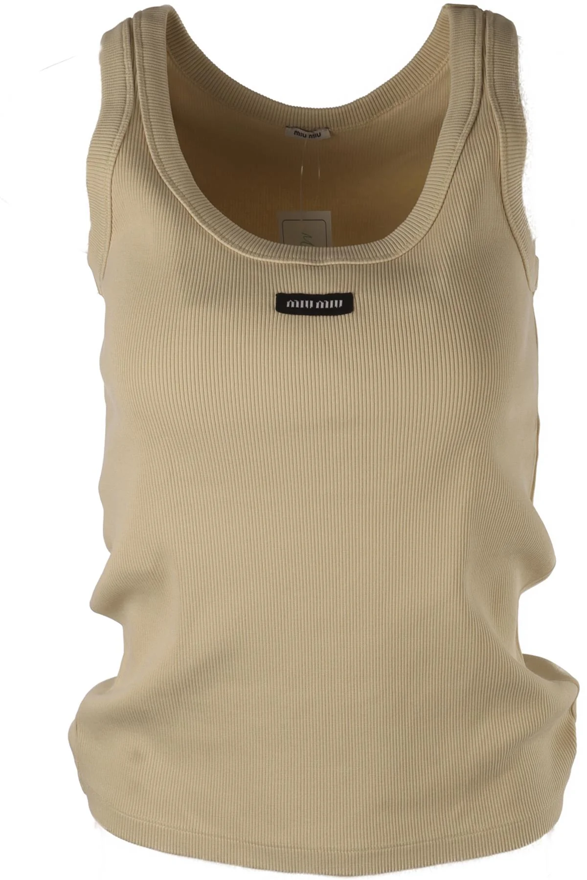 MIU MIU BEIGE COTTON TOP MEDIUM