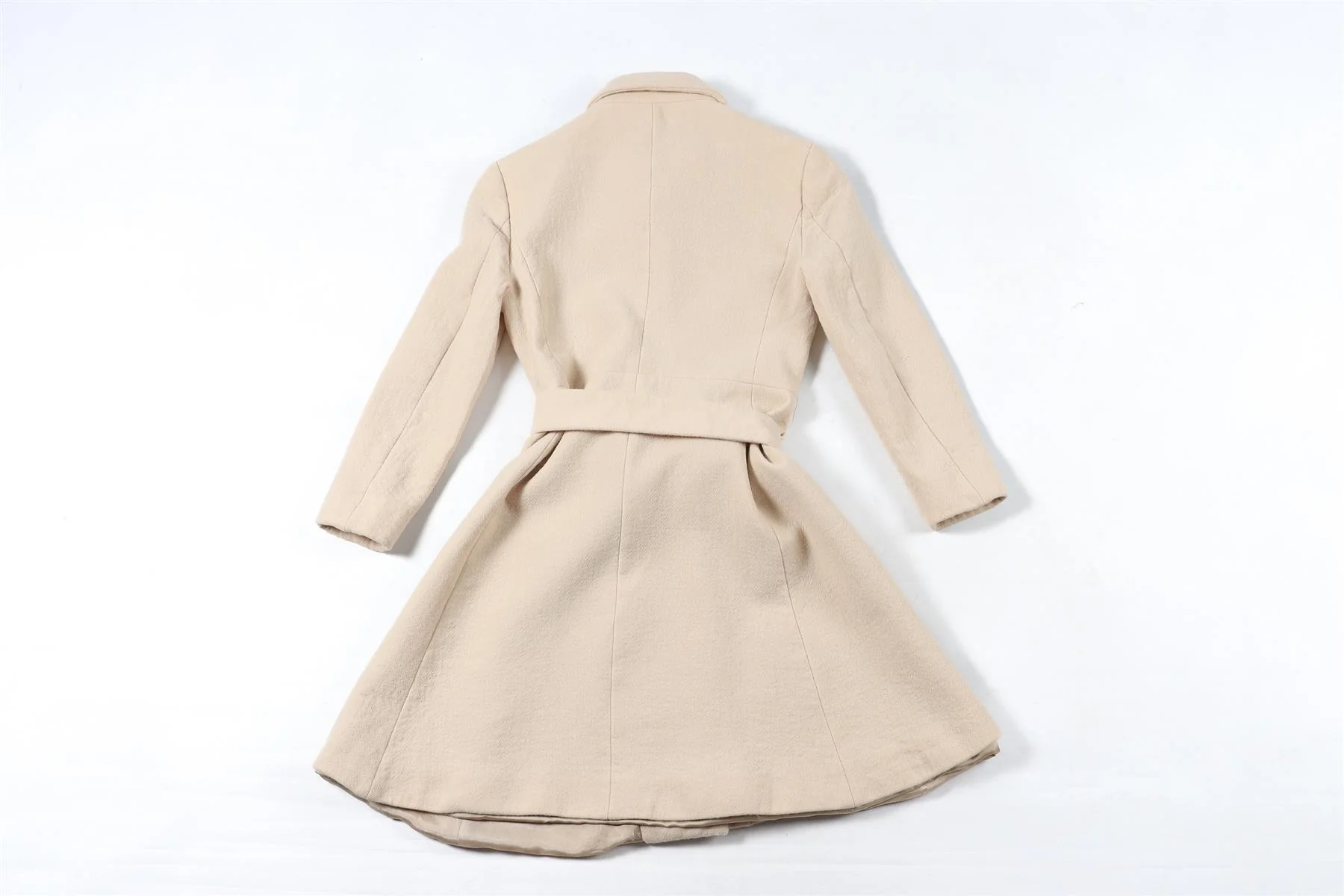 MIU MIU BEIGE WOOL COAT IT 36 UK 4 - Image 4
