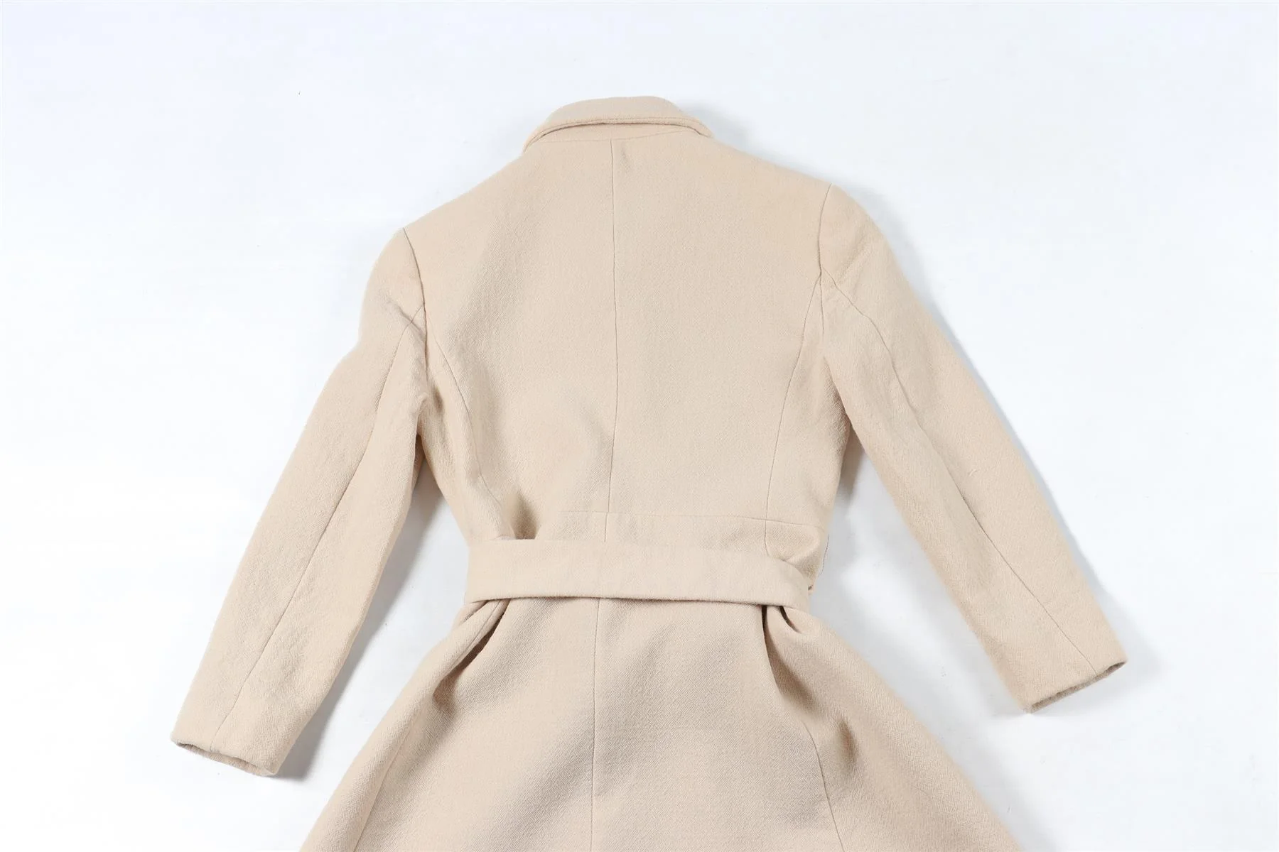 MIU MIU BEIGE WOOL COAT IT 36 UK 4 - Image 5