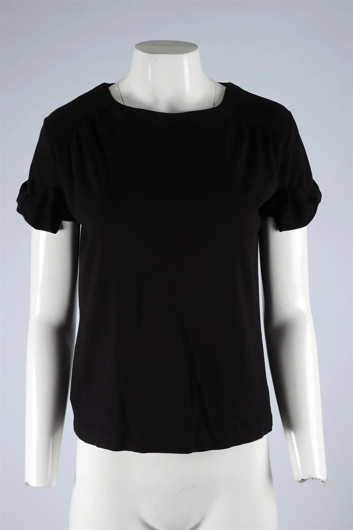 MIU MIU BLACK JERSEY TOP SMALL - Image 2