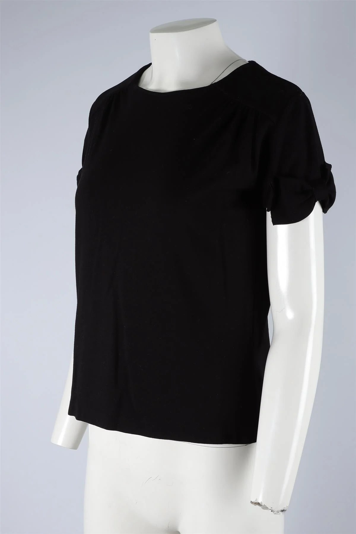 MIU MIU BLACK JERSEY TOP SMALL - Image 3