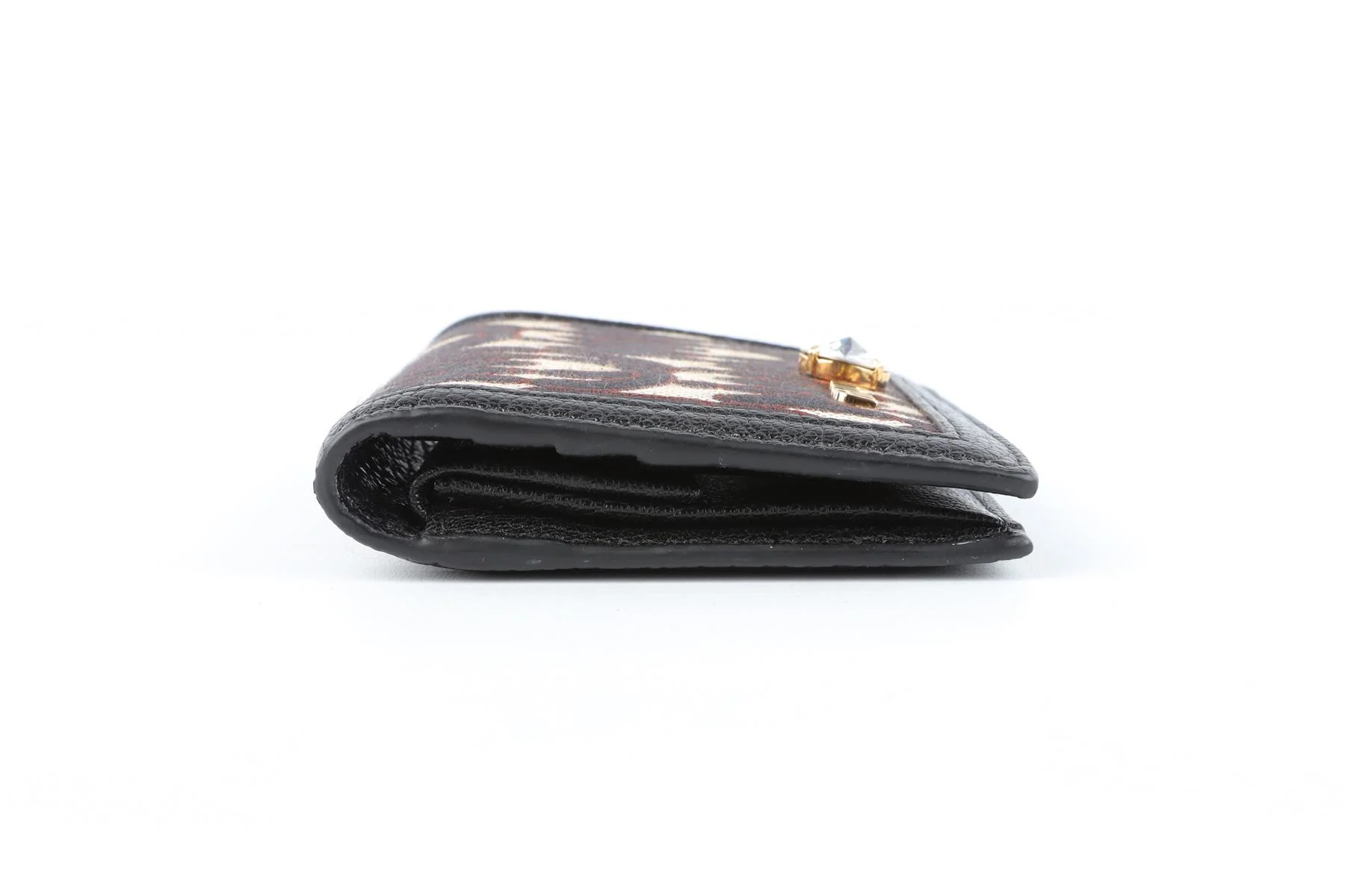 MIU MIU BLACK MADRAS JACQUARD WALLET - Image 3