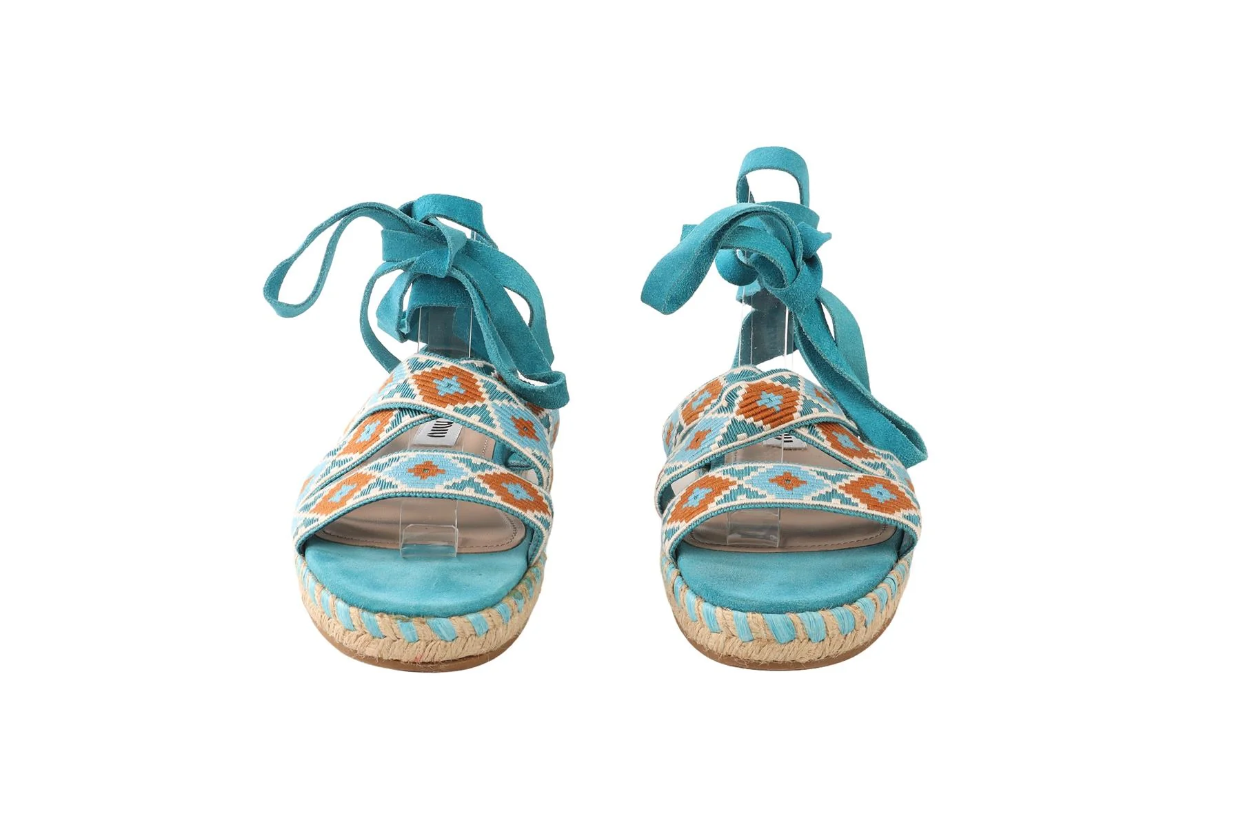 MIU MIU BLUE SUEDE SANDALS EU 38 UK 5 US 8 - Image 3