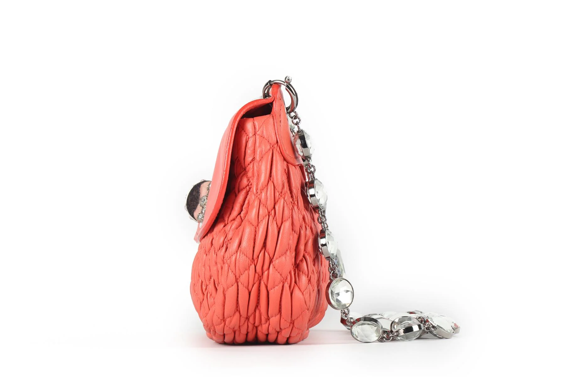 MIU MIU CORAL MATELASSÉ LEATHER SHOULDER BAG - Image 6
