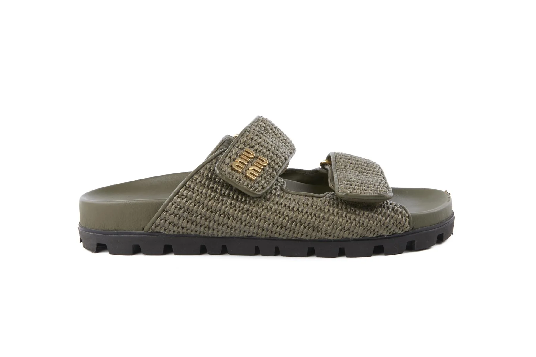 MIU MIU GREEN CROCHET SLIDES EU 40 UK 7 US 10 - Image 2