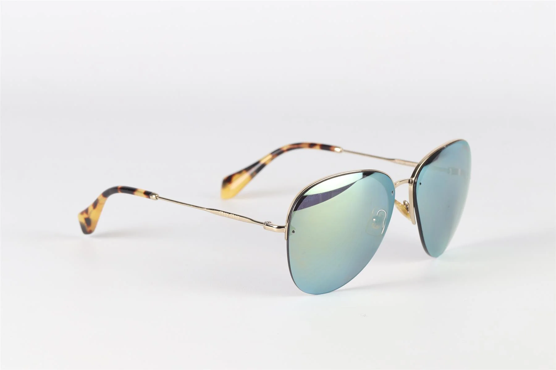 MIU MIU GREEN METAL SUNGLASSES - Image 2