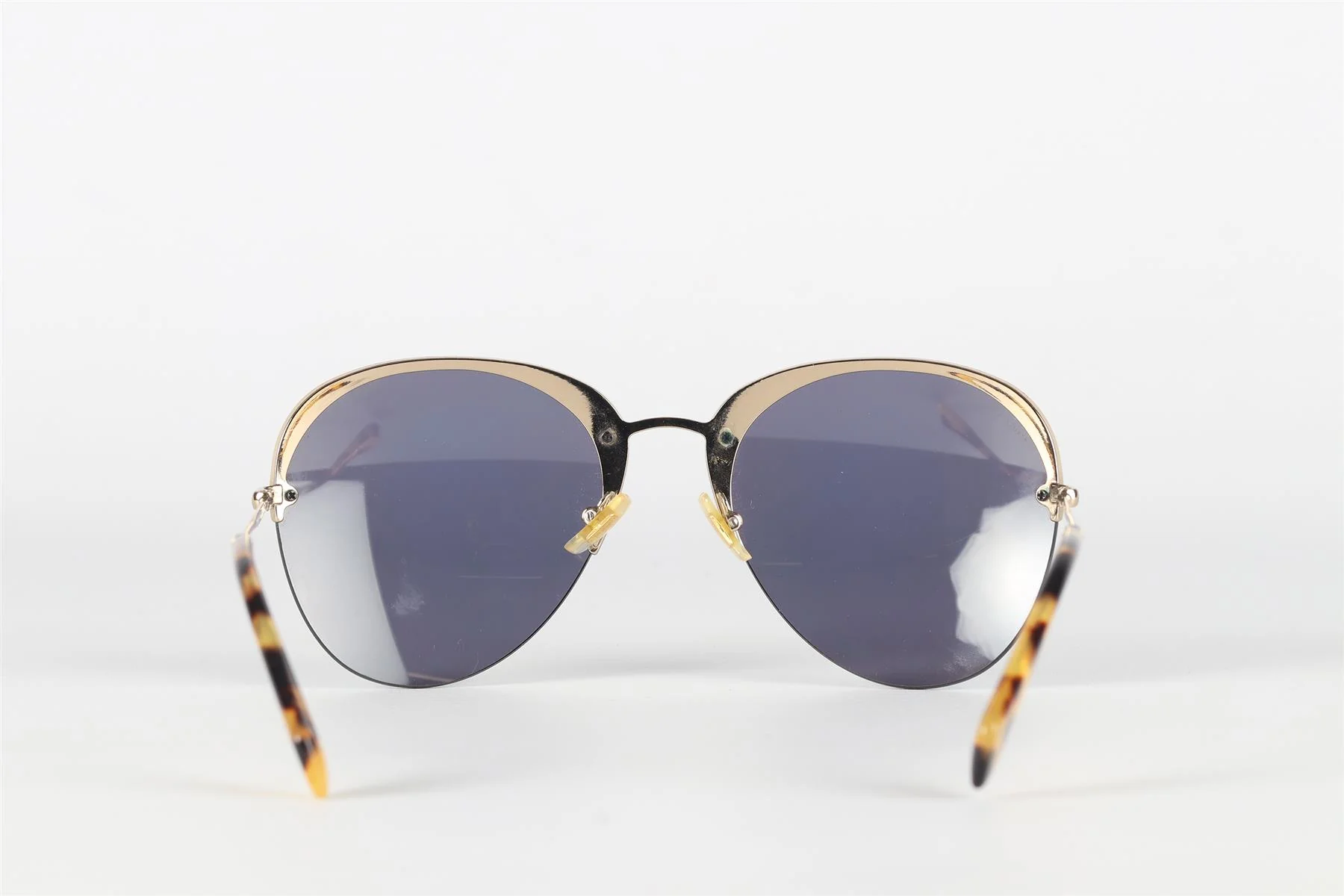 MIU MIU GREEN METAL SUNGLASSES - Image 4