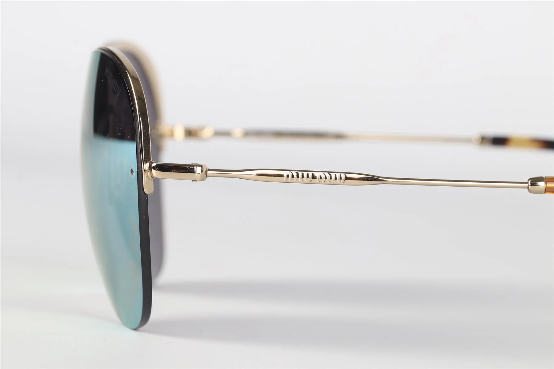 MIU MIU GREEN METAL SUNGLASSES - Image 5