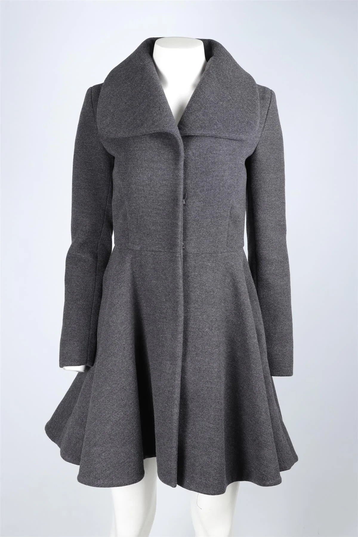 MIU MIU GREY WOOL COAT IT 38 UK 6 - Image 2
