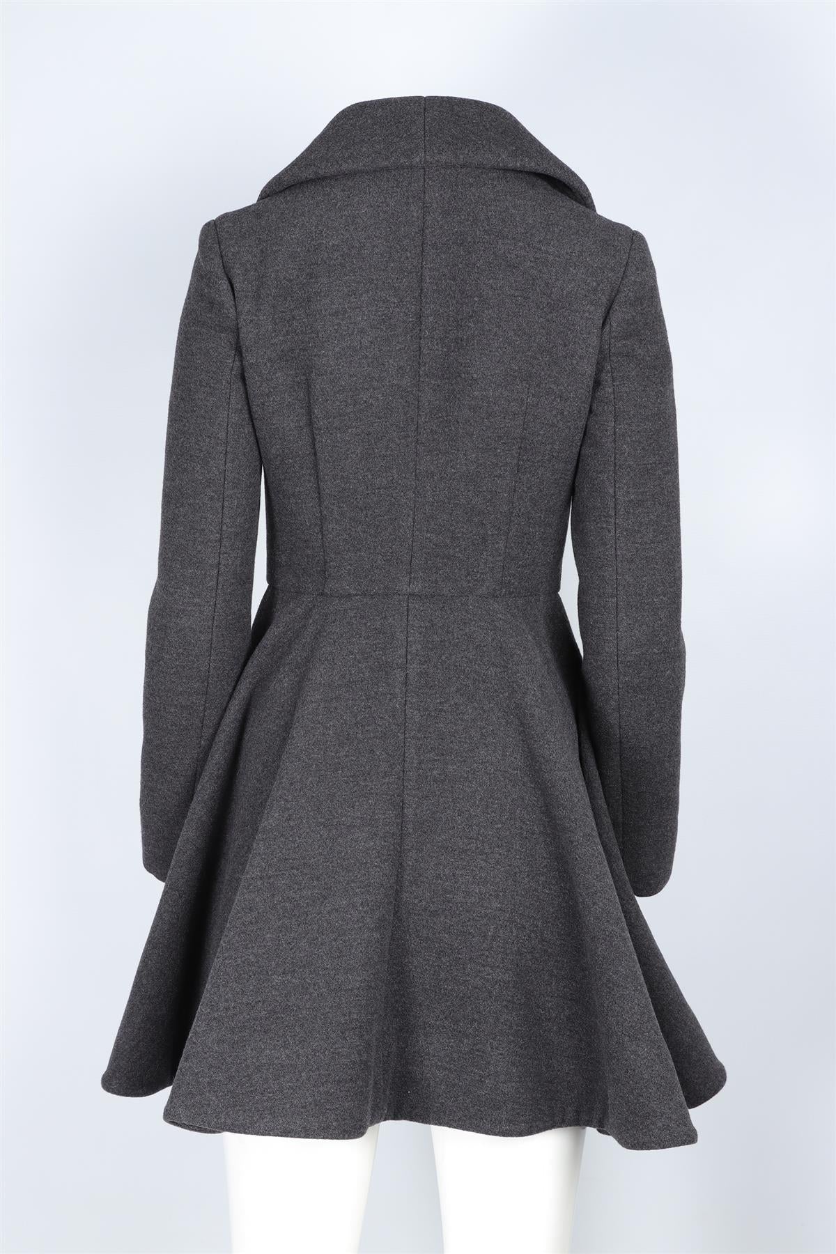 MIU MIU GREY WOOL COAT IT 38 UK 6 - Image 4