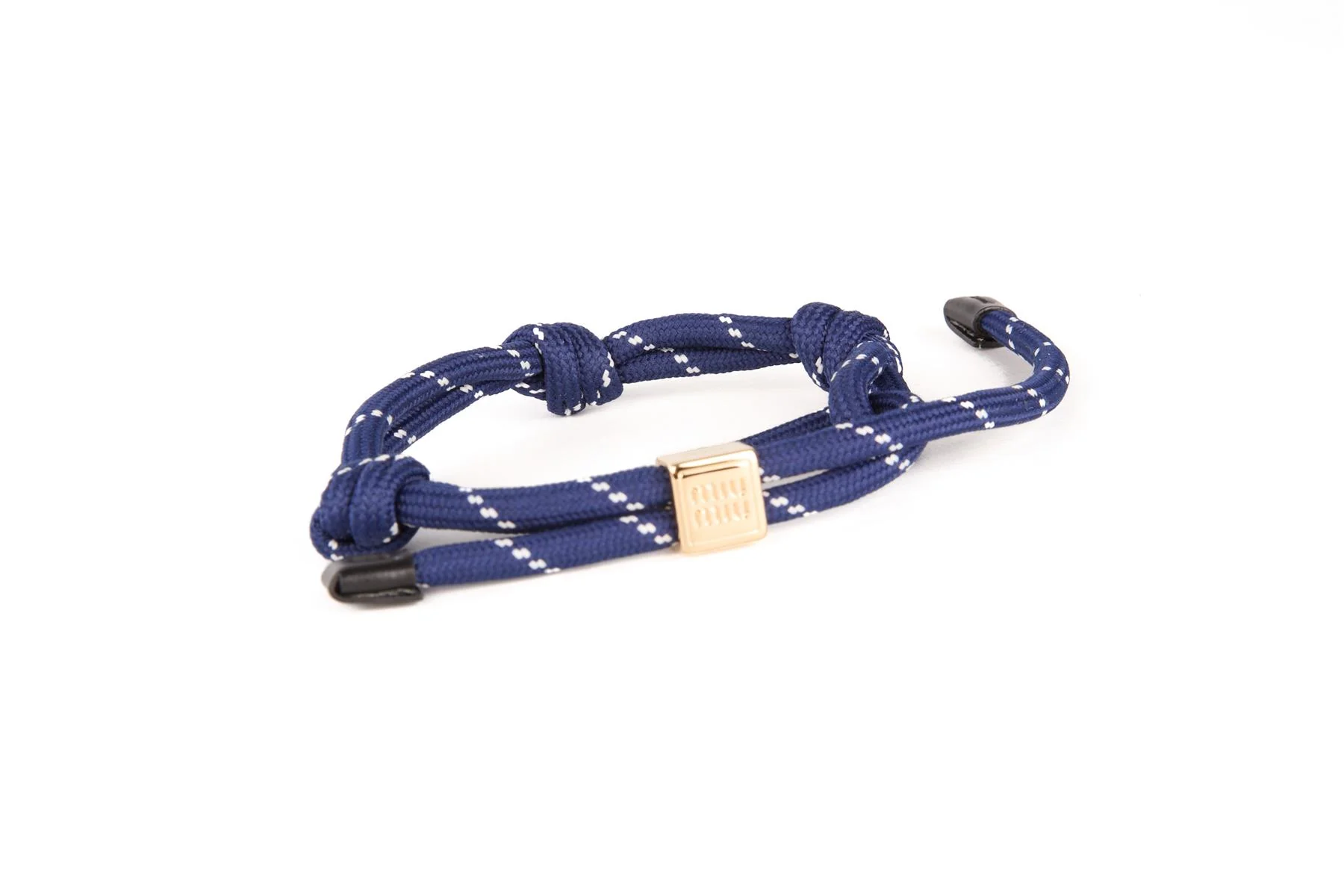 MIU MIU NAVY CORD BRACELET ONE SIZE - Image 3