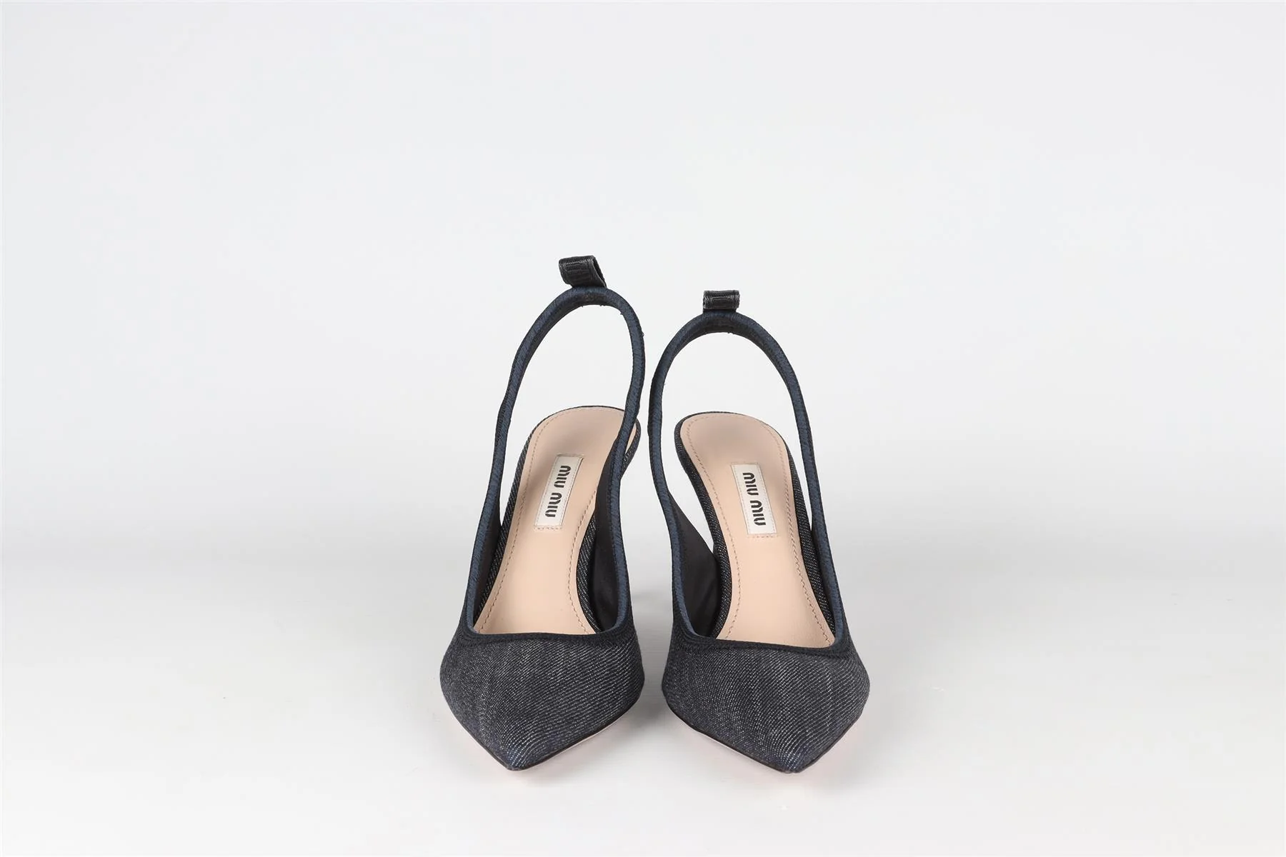 MIU MIU NAVY DENIM SLINGBACK PUMPS EU 36.5 UK 3.5 US 6.5 - Image 3
