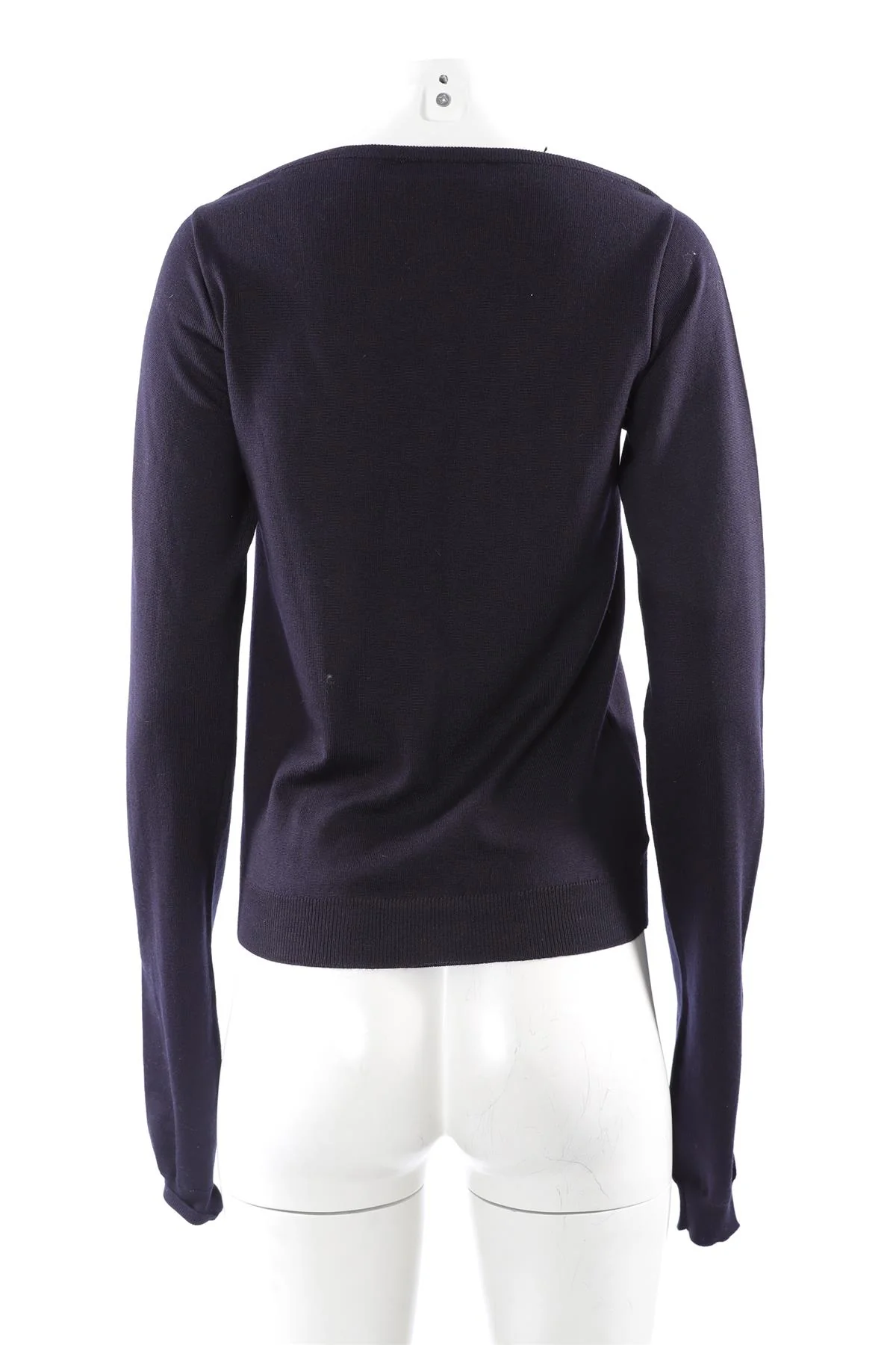 MIU MIU NAVY WOOL SWEATER IT 42 UK 10 - Image 4
