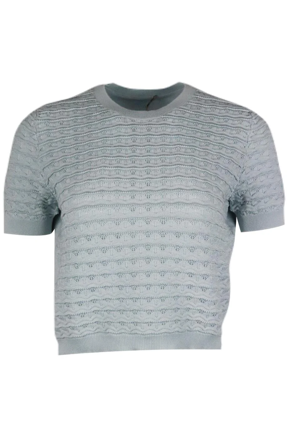 MIU MIU POINTELLE KNIT CASHMERE BLEND SWEATER IT 42 UK 10