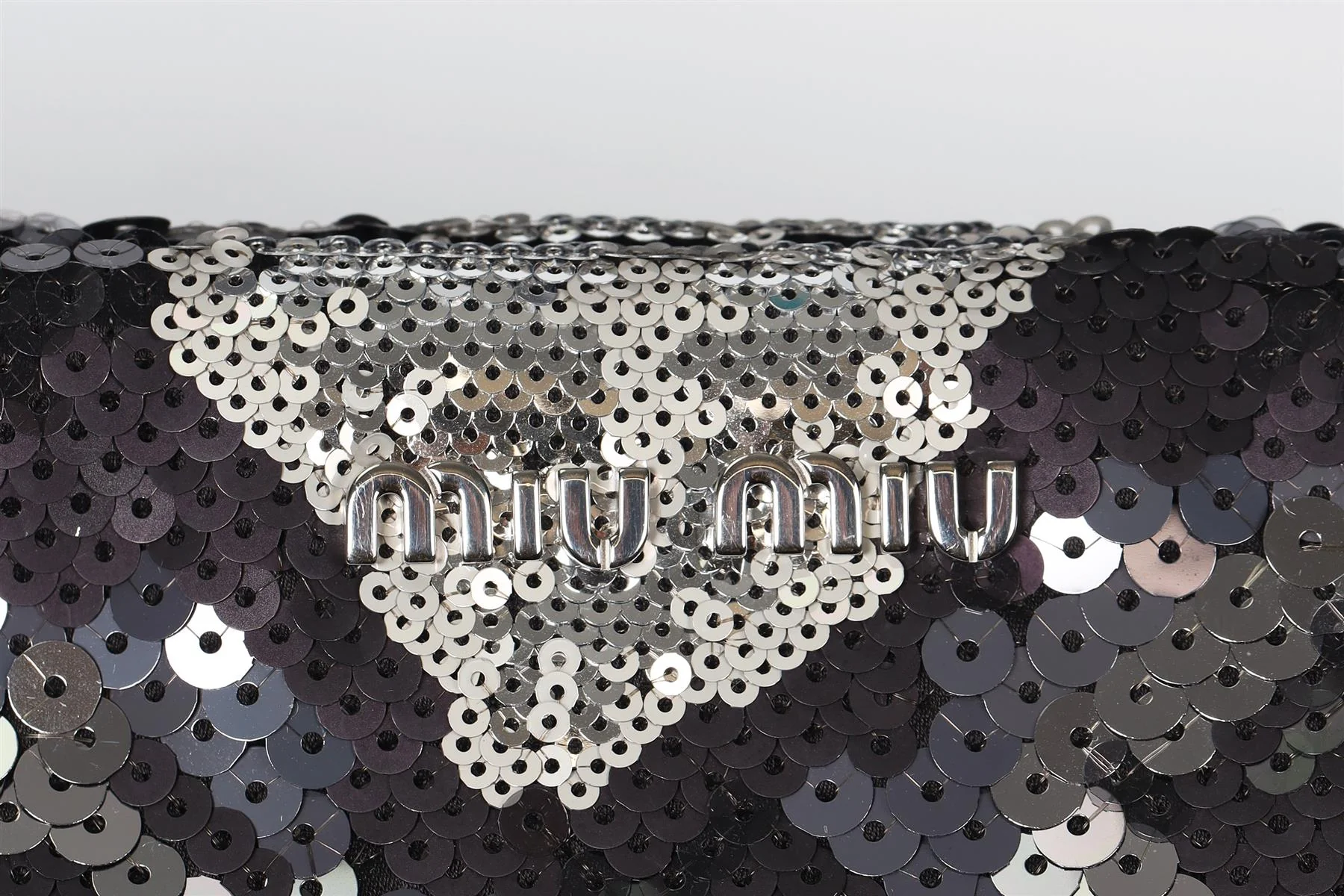 MIU MIU SEQUIN AND SATIN CLUTCH - Image 8