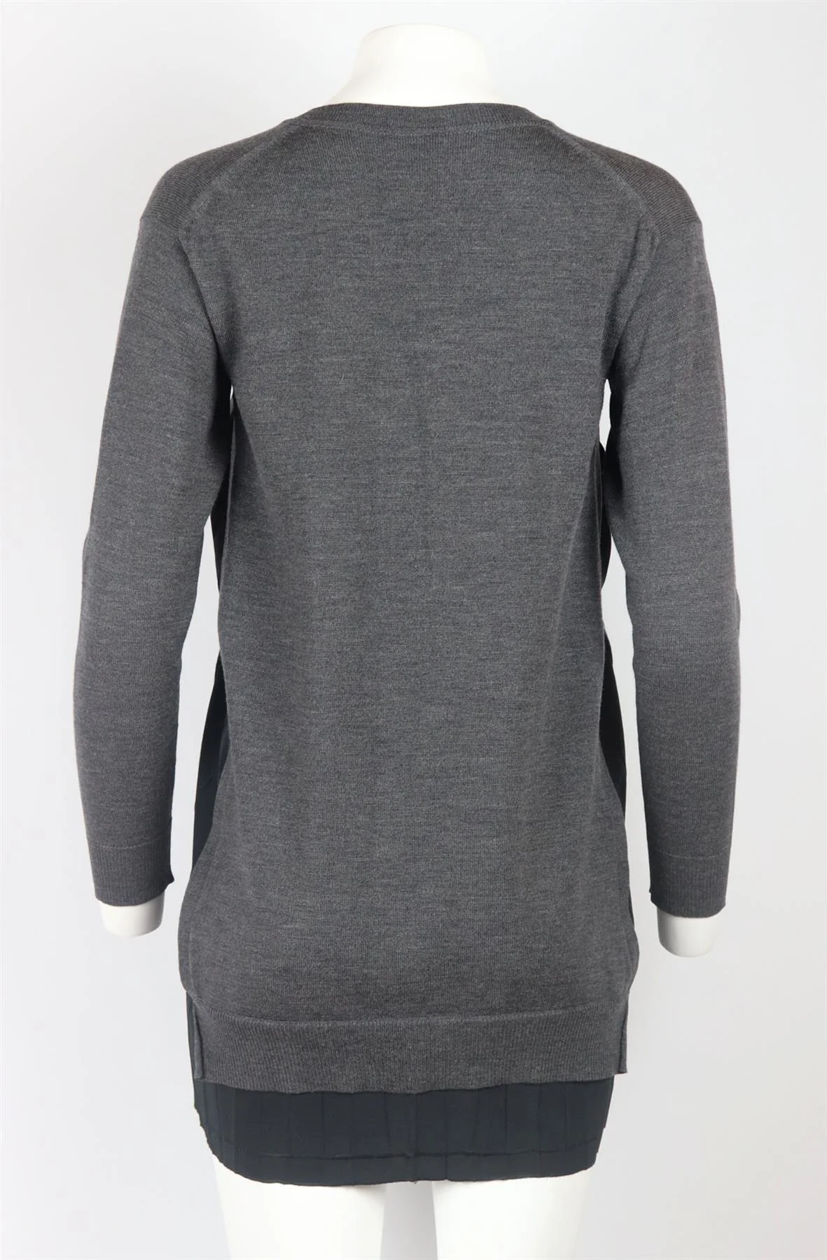MIU MIU SILK TRIMMED WOOL SWEATER DRESS IT 38 UK 6 - Image 4