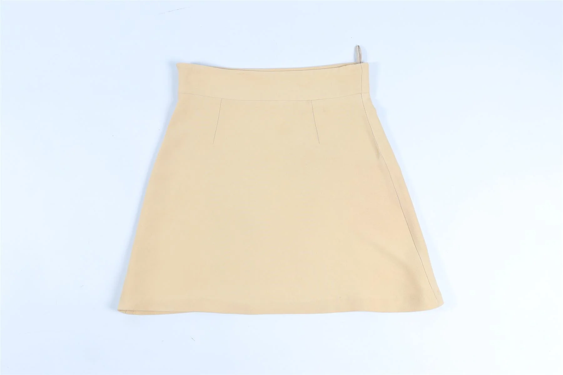 MIU MIU YELLOW CREPE MINI SKIRT IT 38 UK 6 - Image 4