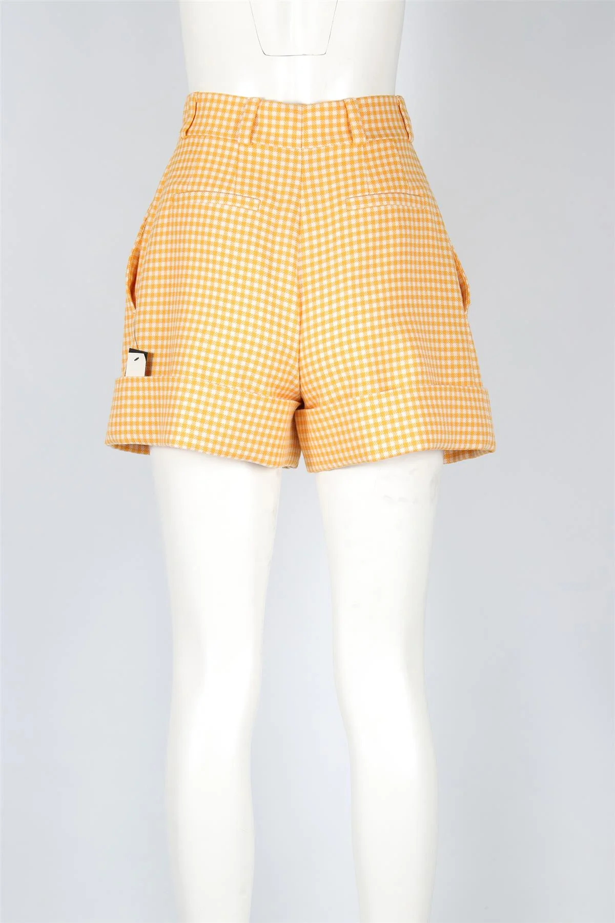 MIU MIU YELLOW WOOL SHORTS IT 40 UK 8 - Image 4