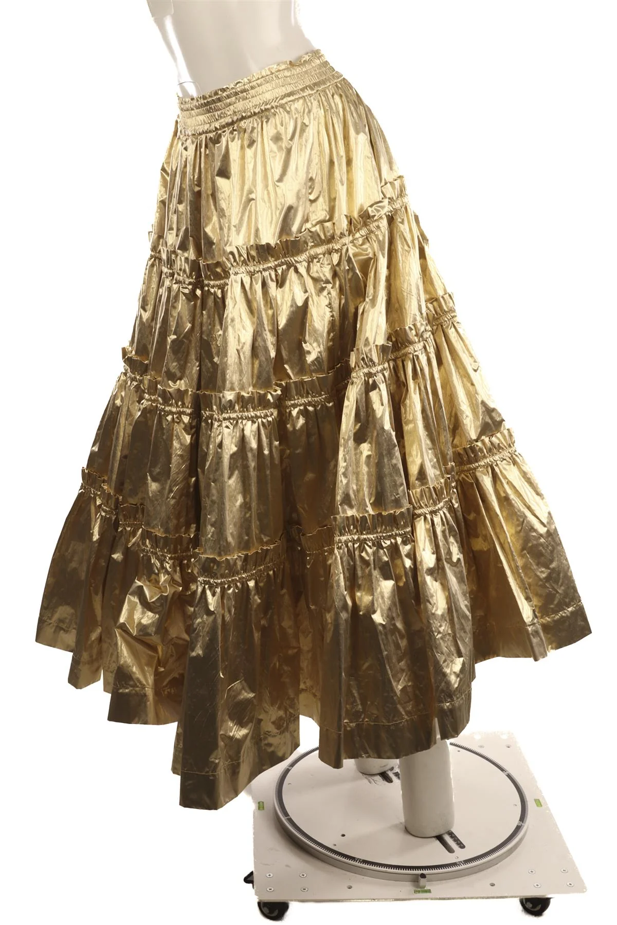 MOLLY GODDARD GOLD LUREX MAXI SKIRT UK 8 - Image 3