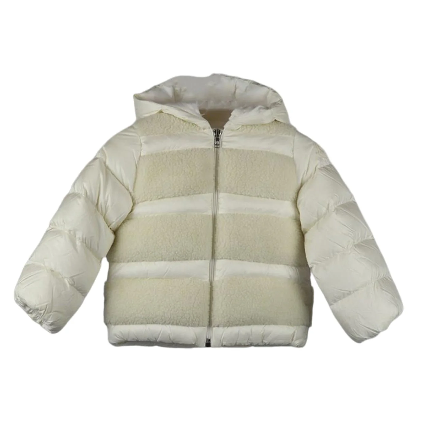 MONCLER BABY GIRLS FAUX SHEARLING DOWN PADDED JACKET 18-24 MONTHS