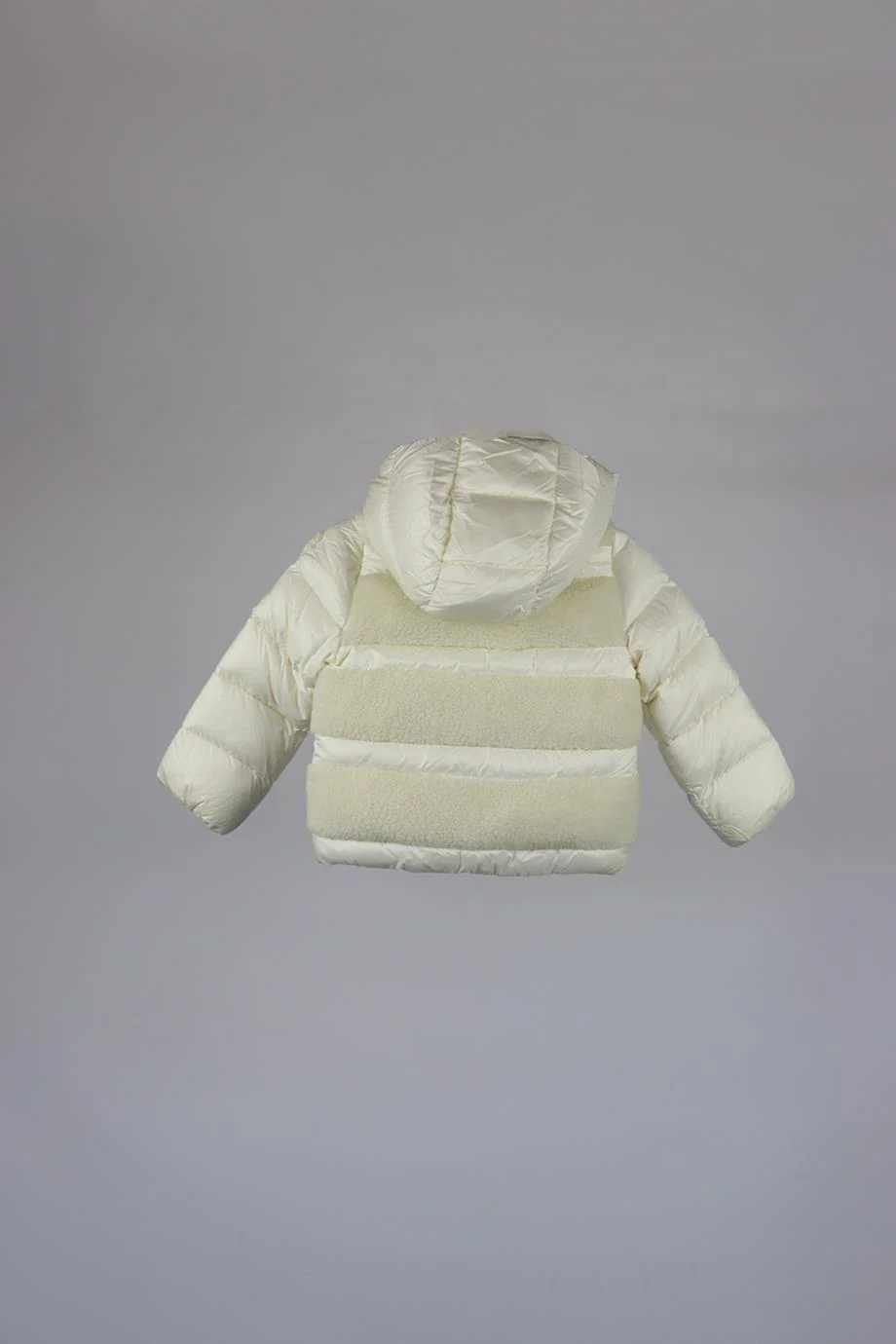 MONCLER BABY GIRLS FAUX SHEARLING DOWN PADDED JACKET 18-24 MONTHS - Image 3