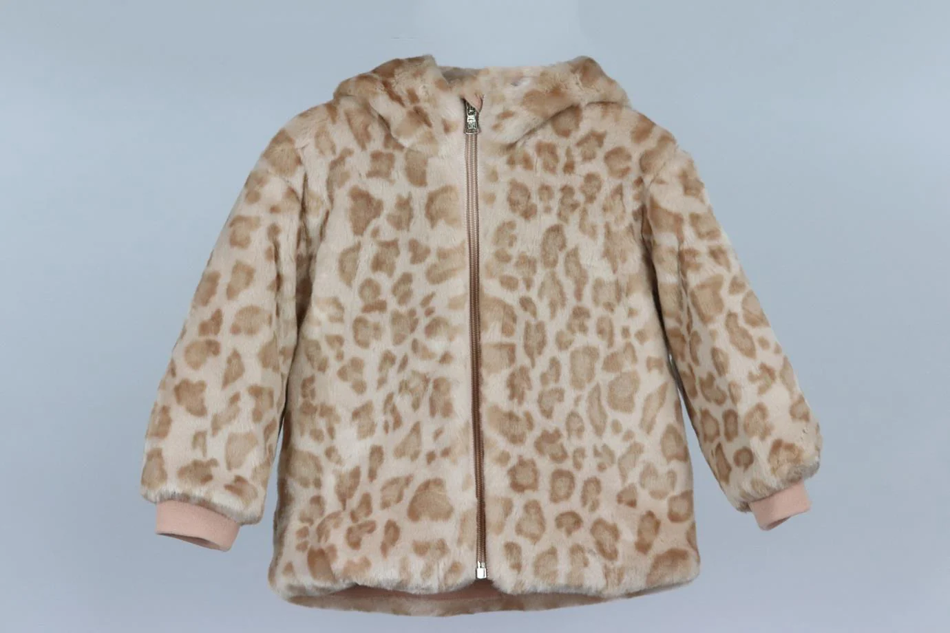 MONCLER BABY GIRLS LEOPARD PRINT FAUX FUR JACKET 18-24 MONTHS - Image 2