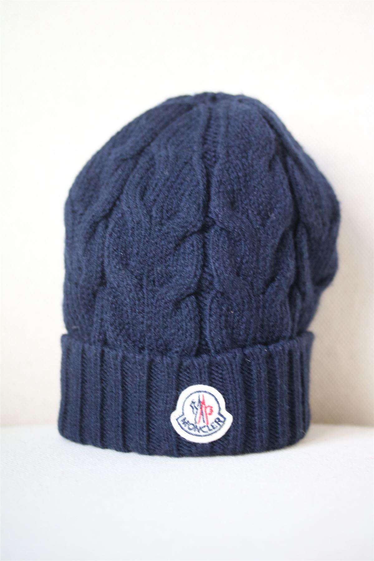 MONCLER BABY WOOL CABLE KNIT HAT XS 12-24 MONTHS - Image 2