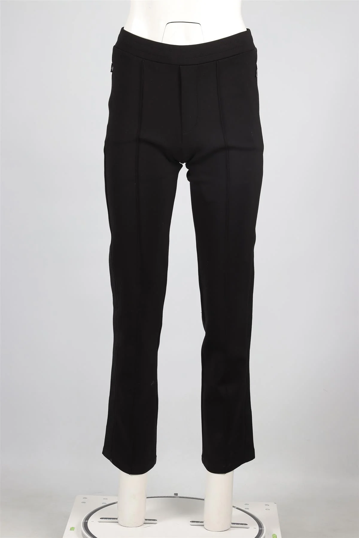 MONCLER BLACK JERSEY STRAIGHT LEG PANTS XSMALL - Image 2