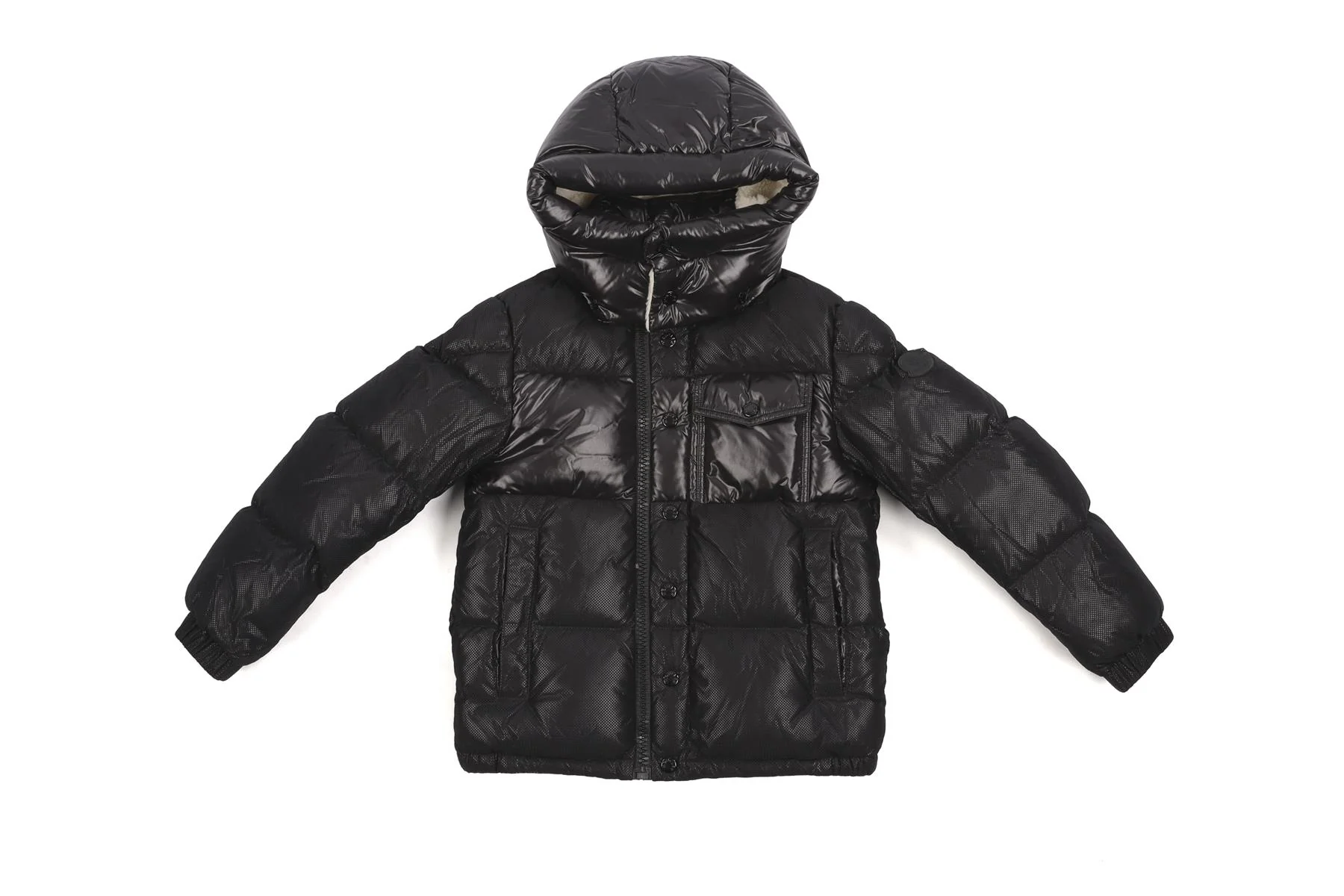 MONCLER BLACK KIDS BOYS JACKET 10 YEARS - Image 2