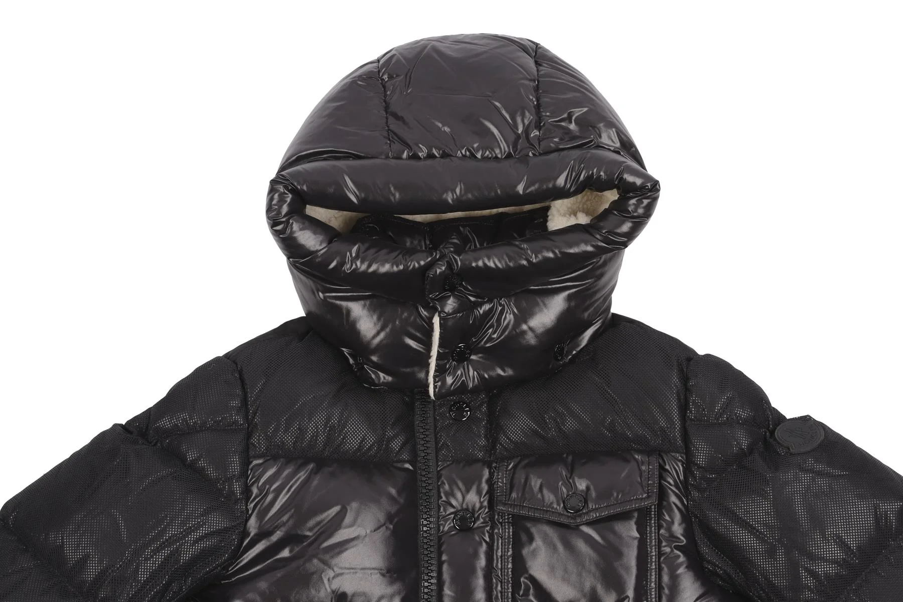 MONCLER BLACK KIDS BOYS JACKET 10 YEARS - Image 3