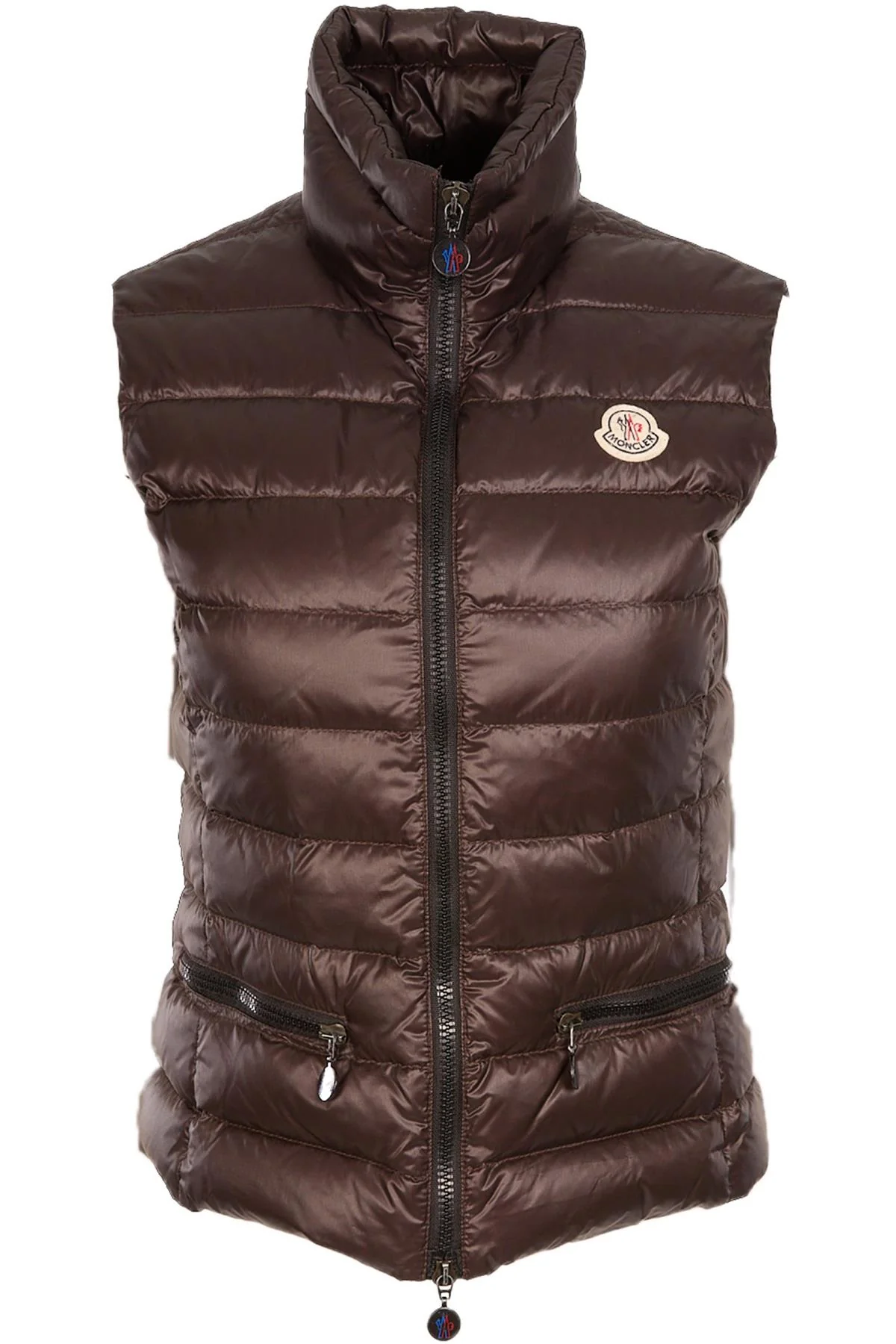 MONCLER BROWN PADDED DOWN GILET 1 UK 8