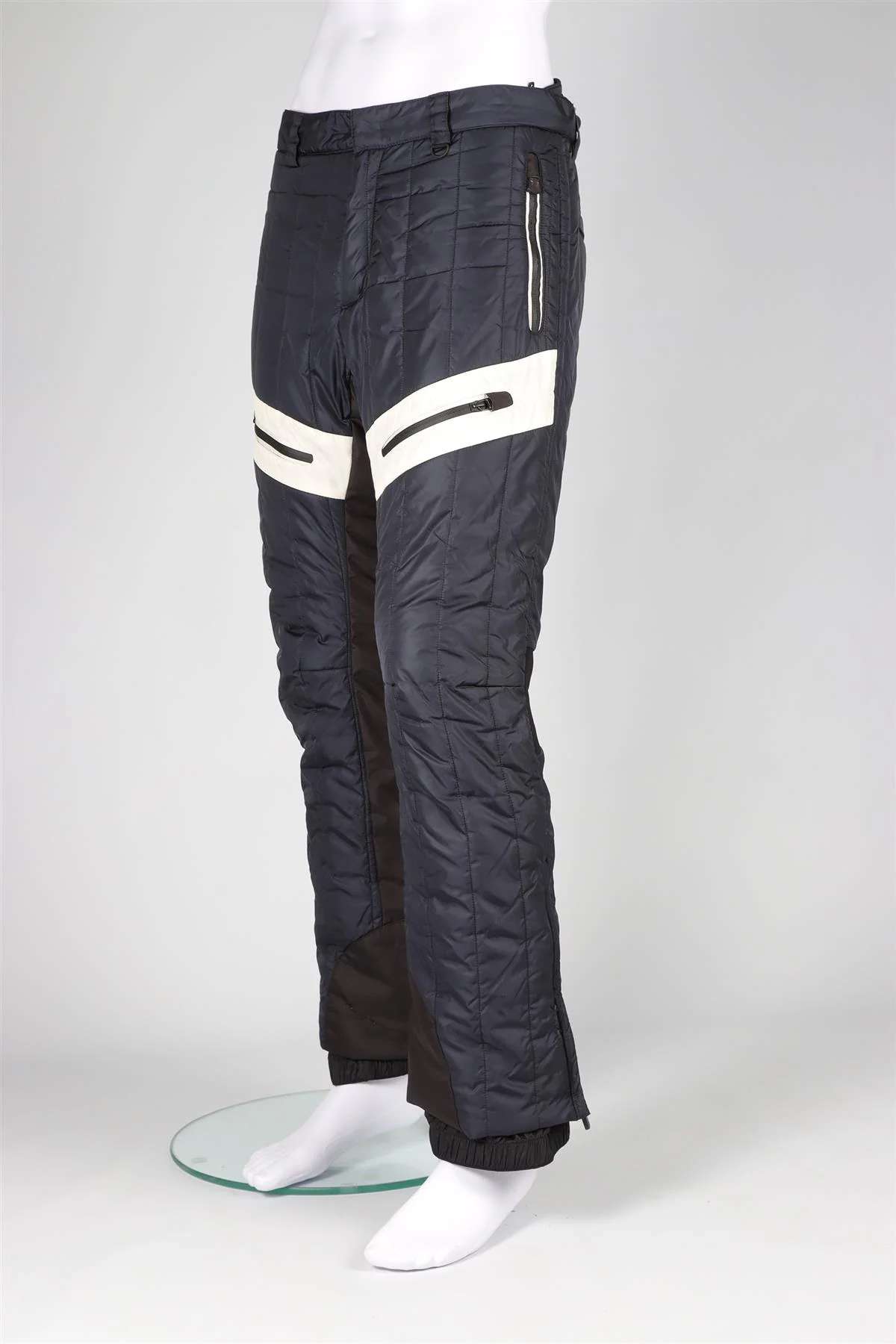 MONCLER GRENOBLE NAVY MEN'S PADDED SKI TROUSERS LARGE - Image 3