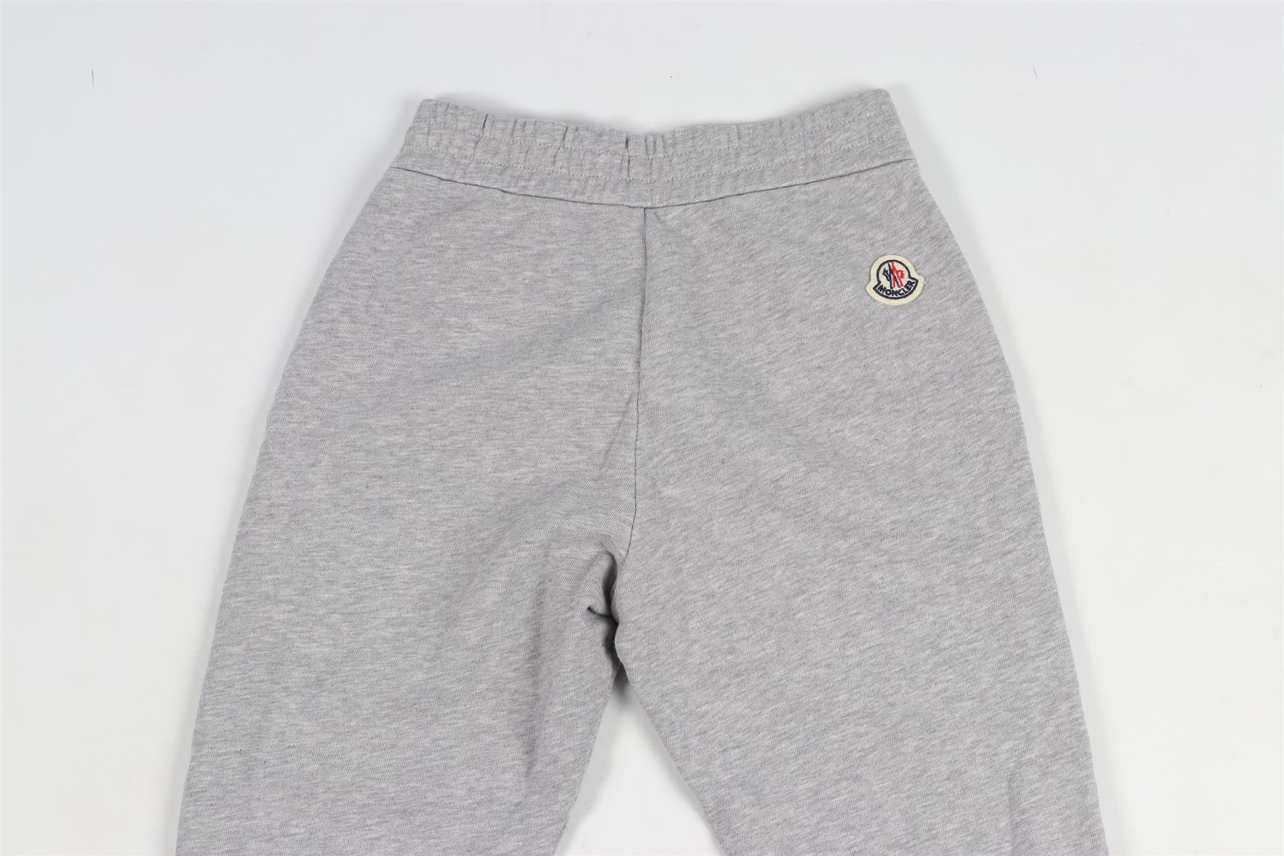 MONCLER GREY KIDS BOYS COTTON PANTS 8 YEARS - Image 5