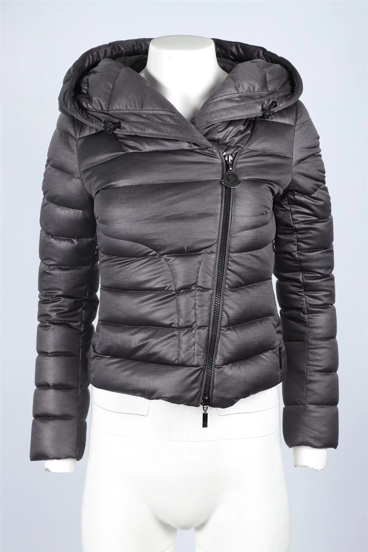 MONCLER GREY PADDED DOWN JACKET UK 6 - Image 2