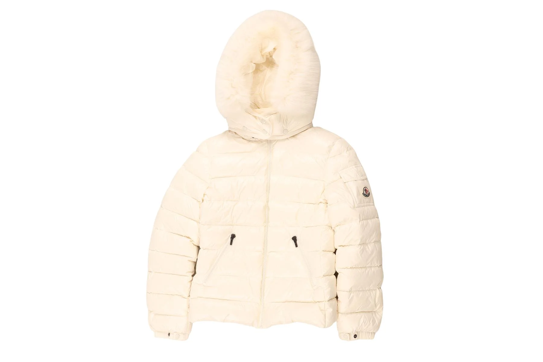 MONCLER IVORY KIDS GIRLS JACKET 12 YEARS - Image 2