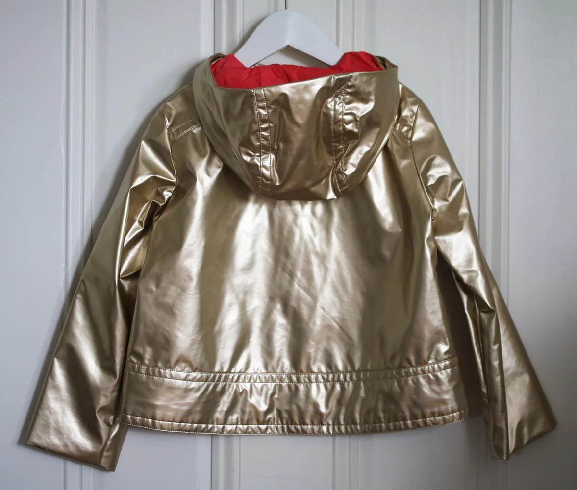 MONCLER KIDS GIRLS BLUEBELL METALLIC JACKET 5 YEARS - Image 3
