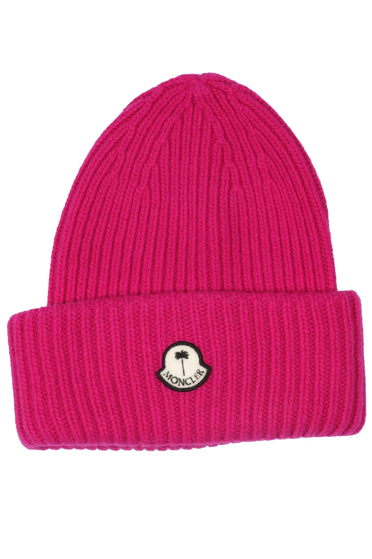 MONCLER + PALM ANGELS PINK WOOL BEANIE ONE SIZE - Image 6